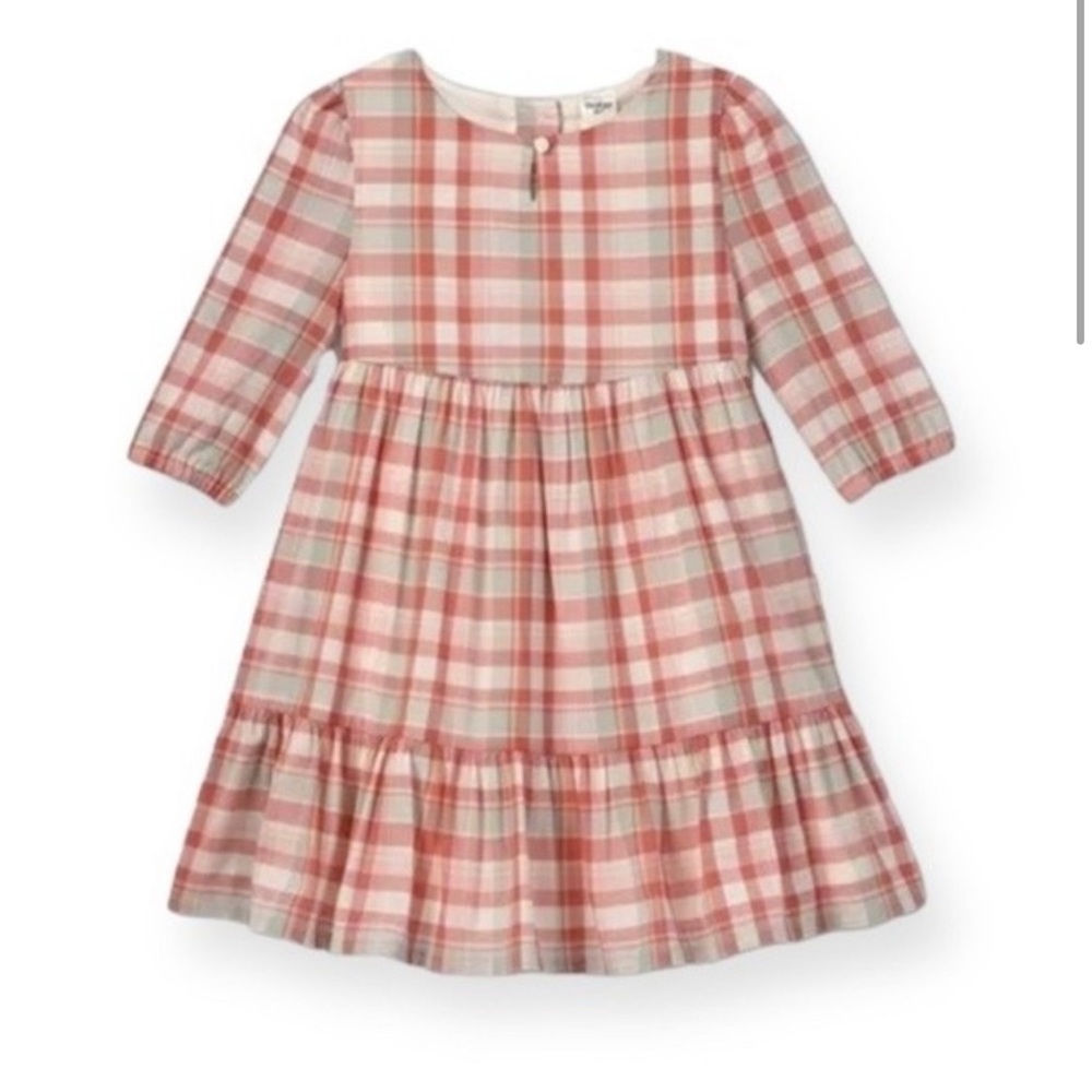 Oshkosh B'gosh Toddler Girls Plaid 3/4 Sleeve Dress Size 4T